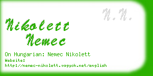 nikolett nemec business card